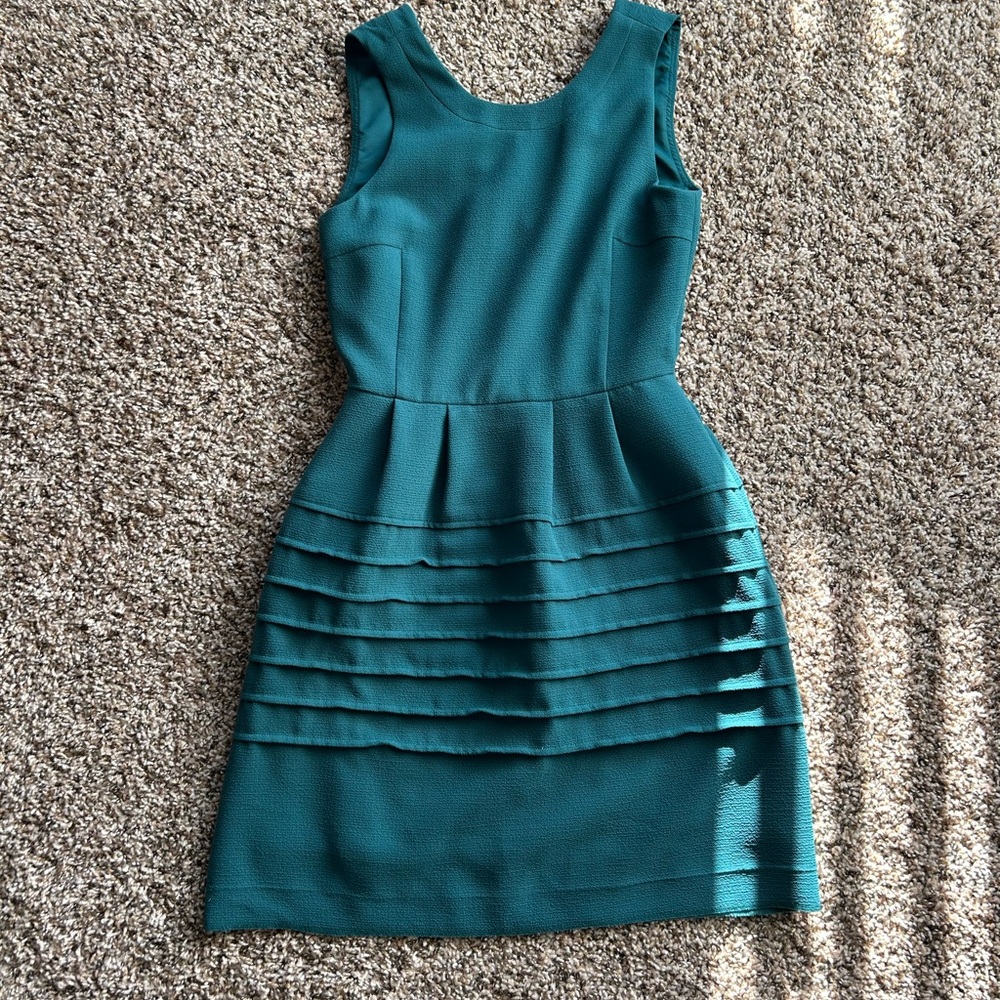 Madewell Teal Sleeveless Mini Dress